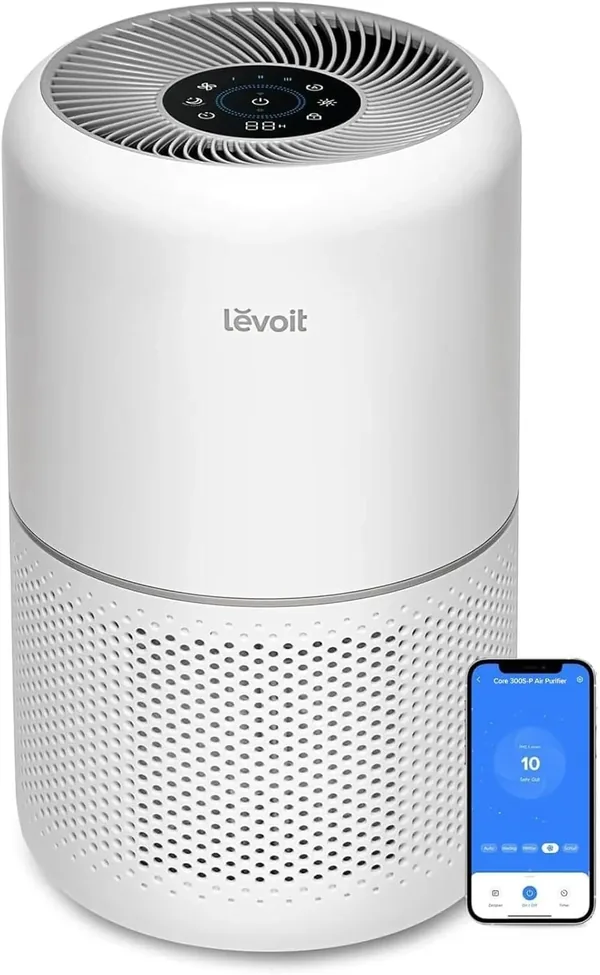 Levoit Core 300S HEPA air purifier with air quality sensor and auto mode — sub-£100 HEPA purifier available from Levoit UK and Amazon UK